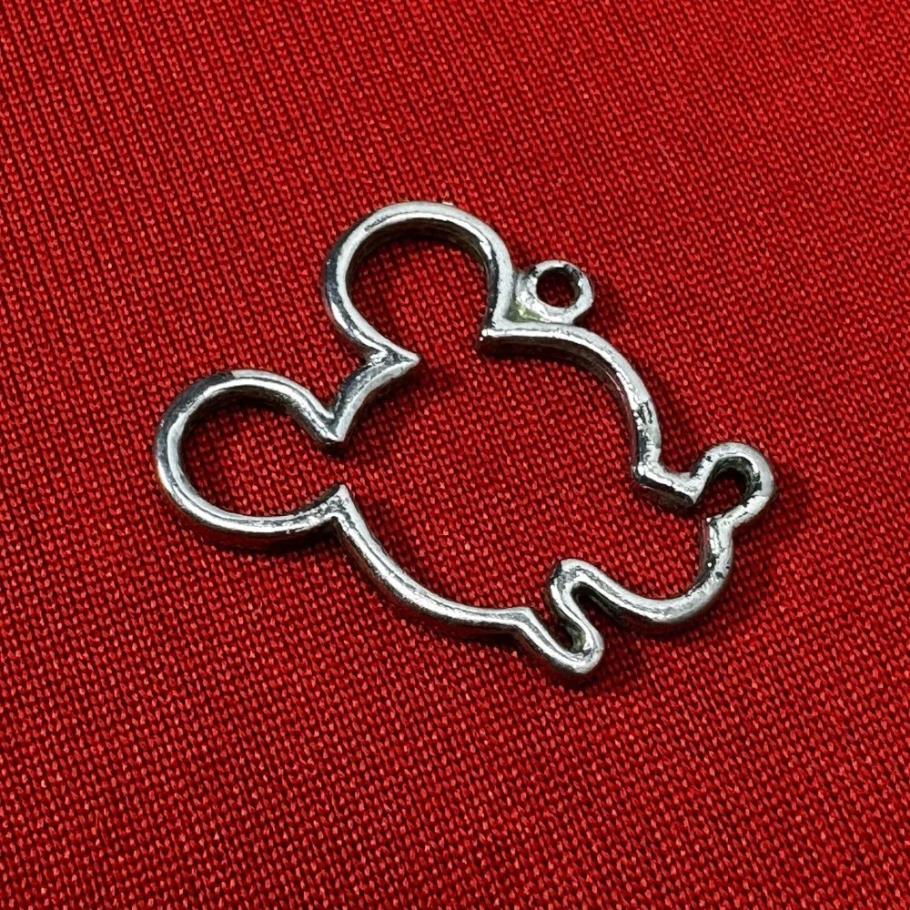 Mickey Mouse Outlined Silver tone Charm Pendant‎
